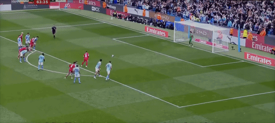 曼城4-0横扫利物浦哈兰德戴帽率队挺进四强